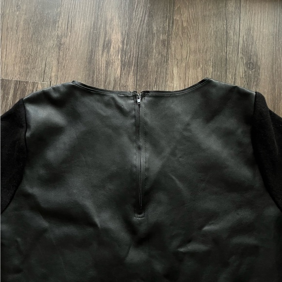 Zara Black Faux Leather Peplum Top - Picture 2 of 3